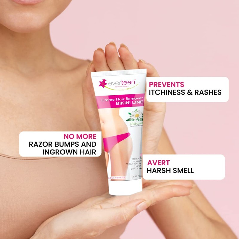 everteen Hair Remover Creme 50g for Bikini Line & Underarms