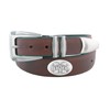NCAA Mississippi State Bulldogs Men's Leather Concho Tapered Tip Belt,