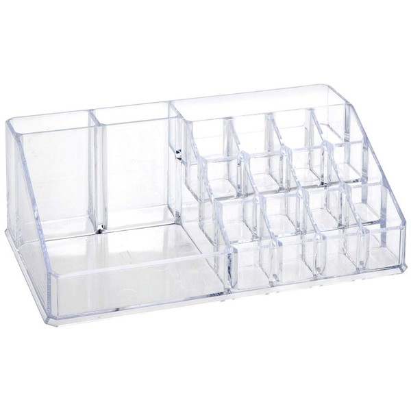 Makeup Organizer Case Box 16 Compartments Makeup Cosmetic Organizer Display Stand
