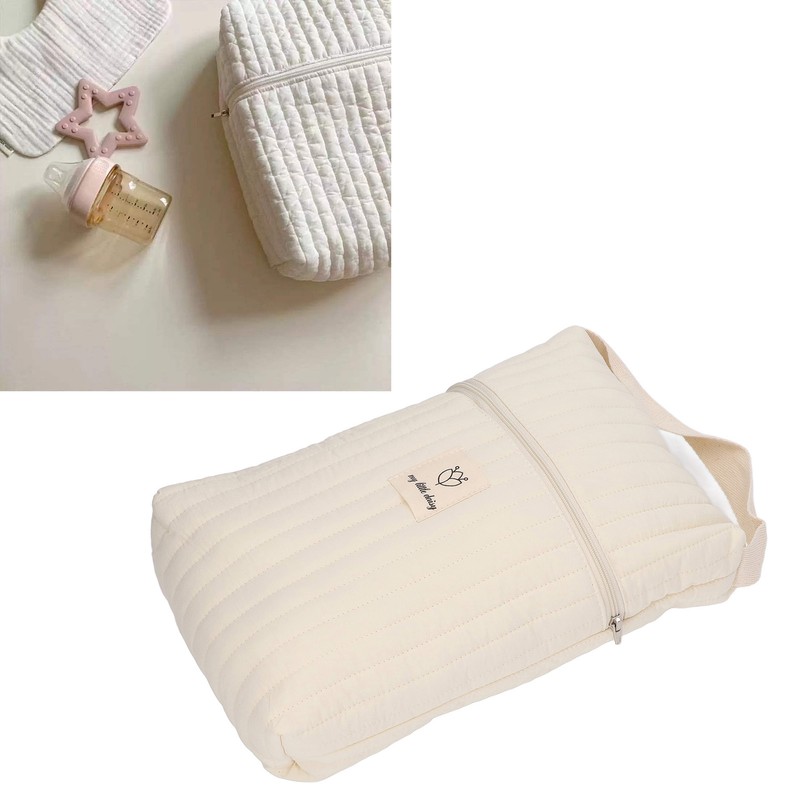 Diaper Bag Organizing Pouch Exquisite Portable Handheld Large Capacity Cotton