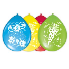 Decorative Set for Starting School, 2 x Garlands + 8 x Balloons + Stickers