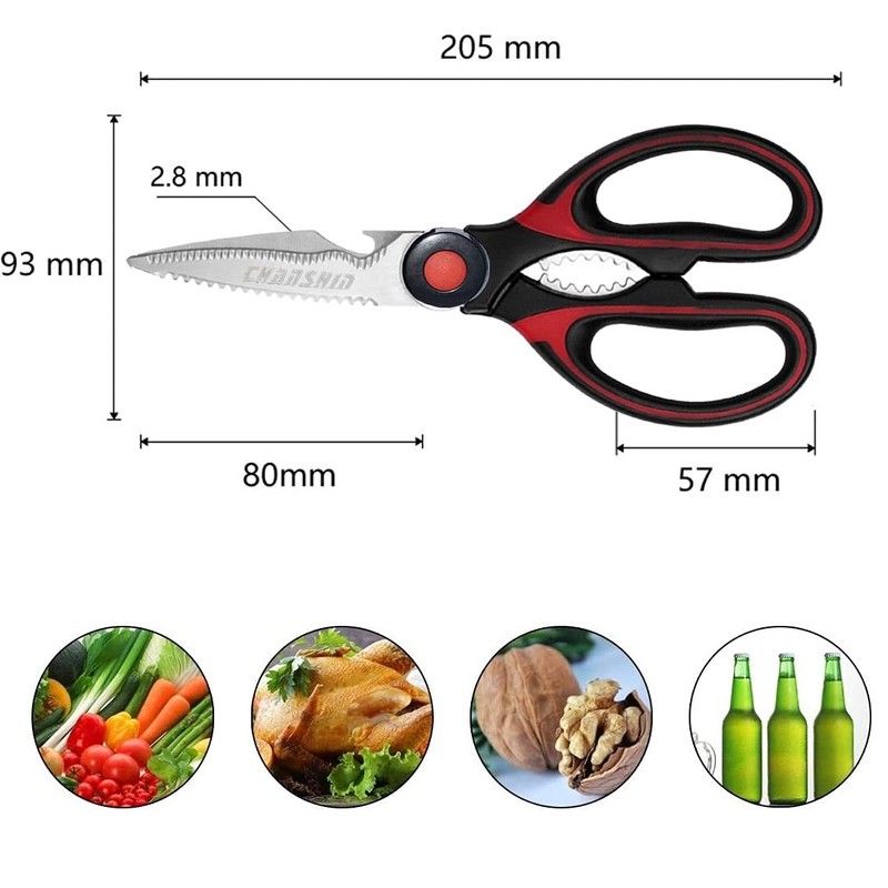 CHANSHIN Heavy Duty Kitchen Scissors,Sharp Scissors for Kitchen Shears Scissors