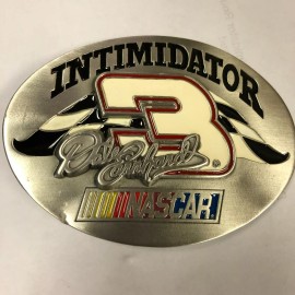 Legends Damaged  Dale Earnhardt Sr #3 Intimidator Round Pewter Belt Buckle  Damaged