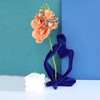 Abstract Thinker Statues and Sculptures, Resin Blue Flocked Thinker Statue