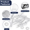 ZQZ 970Pcs Aluminum Pop Rivets with Washer Assortment Kit, 14