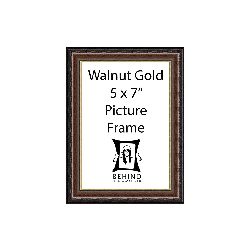 Behind The Glass - Handmade Brown Walnut Gold Wooden Picture
