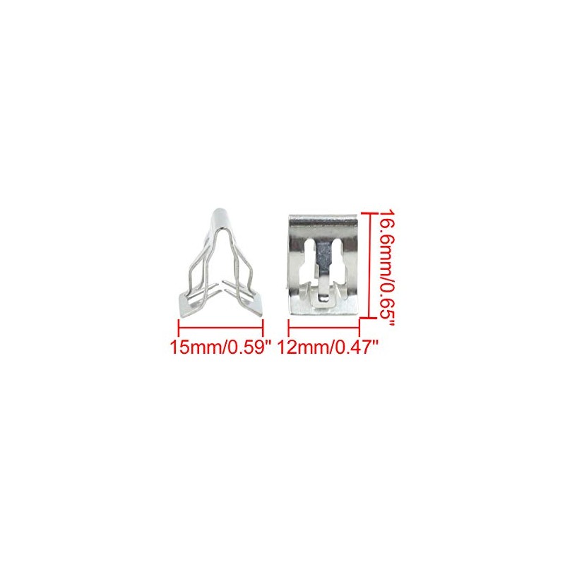 X AUTOHAUX Car Dashboard Retainer Instrument Panel Metal Clip 15
