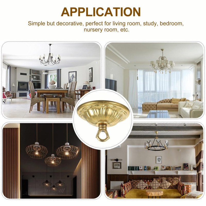 Homoyoyo Antique Style Cast Brass Canopy Light Cover Plate with