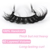 Mink Lashes Fluffy 6D False Eyelashes 17mm Wispy Cat Eye