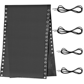 Ostlttyn Zero Gravity Chair Replacement Fabric with Cord Kits, 23.6" W x 63" L Repair Cloth with Replacement Bungee Cord for Anti Gravity Chairs Patio Lounge Chair Lawn Beach Sling Chair, Black