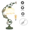YIYIBYUS Table Lamp Flower Shaped Atmosphere Night Light Green LED