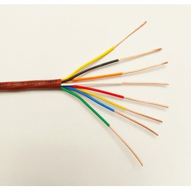 EASTWIRE 18/8 50ft Thermostat Wire, Solid Copper Wire, 18 Gauge Conductor, ETL Listed CL2 Power Limited Circuit Cable for Indoor/Outdoor Low Voltage Applications Use,Brown (18/8, 50ft)