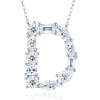 Pass Diamond Tester Letter I Multi Cut VVS Moissanite Necklace