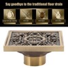 Copper Floor Drain Squared Retro Large Flow Odor Proof Shower