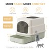 Basics Cat Litter Box with Lid,Fully Enclosed Litter Box with
