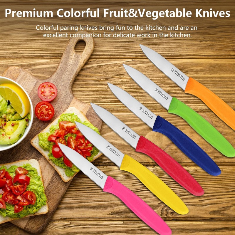 targzier Paring Knife,Stainless Steel Paring Knives Set of 6,Super Sharp