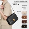 ACOLLIE Women's Shoulder Bag, Genuine Leather, 2-way, Crossbody Bag, 2