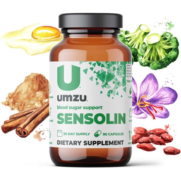 UMZU Sensolin - Natural Blood Sugar Stabilizer - Blood Sugar Metabolism Support - Helps Regulate Blood Glucose - Reduces Hangry Behavior - Promotes Weight Loss with No Artificial Fillers