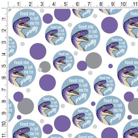 GRAPHICS & MORE Velociraptor Feed Me and Tell Me I'm Pretty Dinosaur Funny Gift Wrap Wrapping Paper Roll