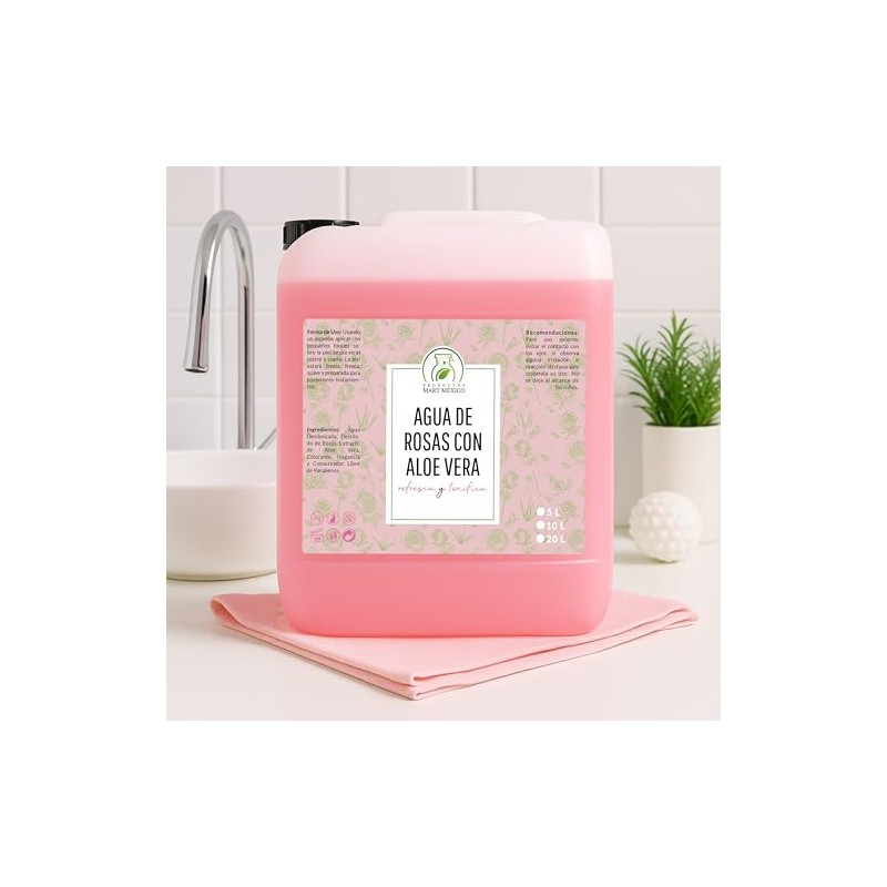 Agua De Rosas Con Áloe Vera Facial Productos Mart Mexico