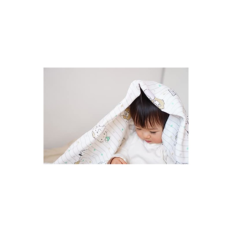 Vit Heart Sanrio Baby Star Grey Stripe Gauze Swaddle (SB03S)