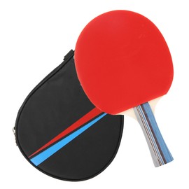 Training Competition Table Tennis Racket Pong Paddle Sport Equipment with Storage Baglong handle