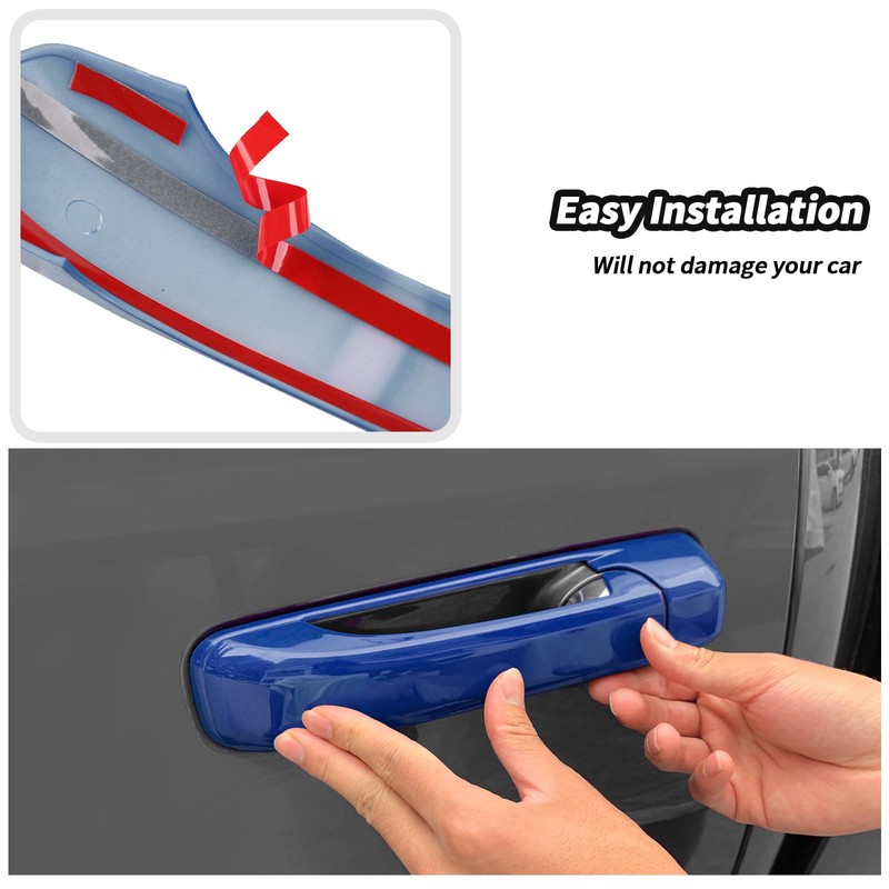 JeCar Blue Door Handle Cover Trim Fit for Dodge RAM