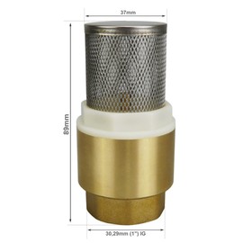 SMARDY Brass Foot Valve with Check Valve and Suction Basket, 1 Inch Suction Set, Suction Filter for Garden Pump, Submersible Pump