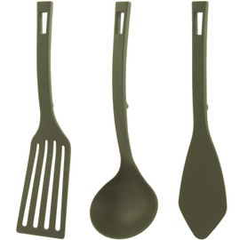 Nagao SIMPLY Kitchen Tool Set, Turner, Ladle, Spatula, Green, Made in Japan