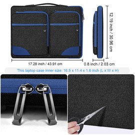 ZINZ Laptop Bag 15 15.6 16 17 Inch Sleeve Slim Briefcase Handbag for Most Standard 15 Inch 15.6 Inch 16 Inch 17 Inch Notebooks, B01bl02