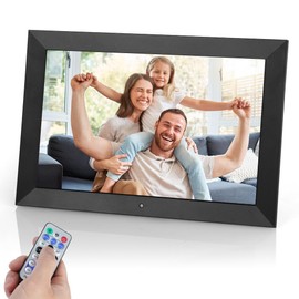 Vicloon 10.1 Inch Digital Photo Frame, HD IPS Screen, Automatic Rotating, Photo/Music/Video Player/Calendar/Alarm, with Remote Control, Supports USB/SD Card, Wall Mountable (Non WiFi)