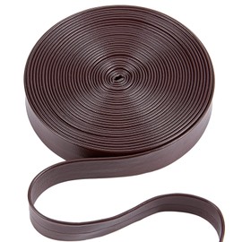 GORGECRAFT 5m 15mm Wide Leatherette Strap Foldover Leather Strips String Leather Trimming Tape Lychee Grained Imitation Flat Leather Cord for DIY Sewing Crafts Jewelry Clothing Trim, Coconut Brown