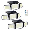 DAMINY Solar Lights Outdoor,184 LED Flood Light,Radar Motion Sensor,LiFePO4 Battery,16H