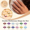 Gold Rings for Women with Birthstone, January Birthday Gifts for