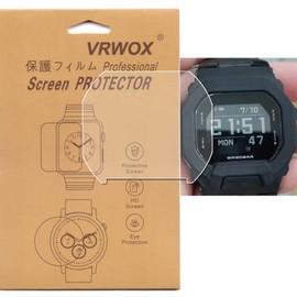 VRWOX 3-Pcs TPU Screen Protector For DW5600 GW-B5600 Watch, Full Coverage Screen Protector HD Clear Anti-Bubble and Anti-Scratch For (DW-5600)
