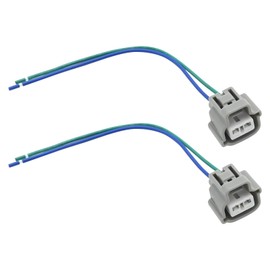Aynaxcol 2 Pcs Turn Light Signal Harness Cable Connector Pigtail, 2 Pin Female Connector Wiring Socket, Replacement for Toyota 4Runner 1999-2010 Tacoma 1995-2022, Replace 90980-11019 (Front)