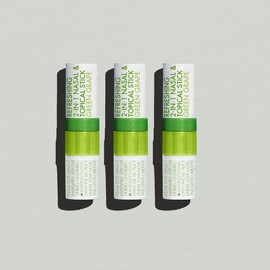 Herb Island 2 in 1 Nasal Stick Inhaler, Natural Eucalyptus&Peppermint Essential Oil Aromatherapy Sticks for Breathing, Fatigue Relief & Mental Clarity Aromatic Stress Healthcare:_Three Flavor Bundle (3-Pack)