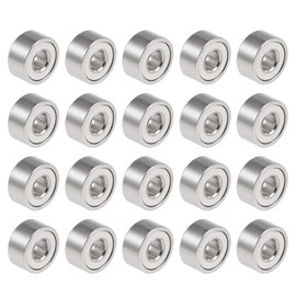 sourcing map 682ZZ Deep Groove Ball Bearings 2mm Inner Dia 5mm OD 2.3mm Bore Double Shielded Chrome Steel Z2 20pcs