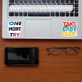 Clickedin - 50 Pieces Motivational Quotes Stickers, Vinyl Perfect for Laptop, Phone, Scrapbook Art n Craft