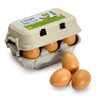 Erzi- Brown Eggs Giocattolo-Scatola da Sei Uova, Marrone, 3.7 x