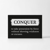 Smile Art Design Conquer Definition Black and White Dictionary Motivational