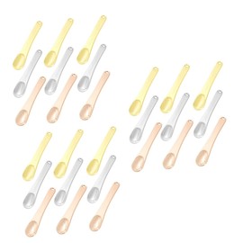 GLEAVI 27pcs Metal Makeup Spoon for Creams and Facial Products Mixing Spatulas Cosmetic Tools for Skincare Application and Daily Use