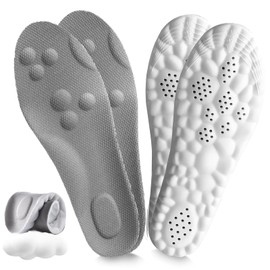 4D Cloud Height Increase Insoles for Men Wowen - Cloud Tech Insole, Soft Memory Foam Insoles, Comfort Steppers Height Increase Insoles Trim to Fit for Men Women (Gray, 2Pack 0.6-in US Men 8-11)