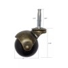 Elegent Upholstery 2" Inch black Ball Casters with Wood Stem