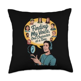 Finding My Voice One Character at A Time Design Throw Pillow