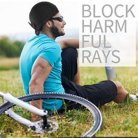 Biker Bandana Cap, Pack of 3, Men's Running Hats, Breathable Absorbs Sweat on Hat, Cycling Cap Underm, Quick-Dry Bike Cycling, Headscarf, Pirate Scarf, Headband, for Running, Hiking, Climbing,