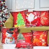 AMLOOPH Christmas Cushion Covers Set Of 6, Red Christmas Decorations