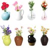 Cacukap Cute Mini Ceramic Vase Magnets for Fridge, Funny Small