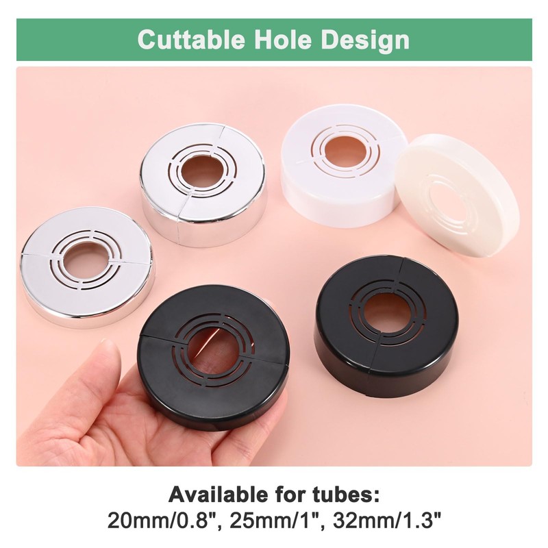 M METERXITY 2-Pack Cuttable Wall Split Flange, for 0.8/1/1.2 Inch(20/25/32mm)