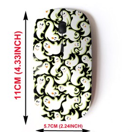 mouse inalámbrico 2.4G con bonito diseño de patrón para todos los portátiles y computadoras de computadora con nano receptor, fantasmas Goofy